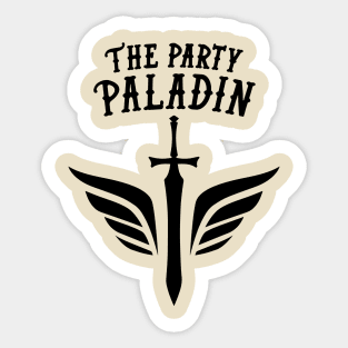 Paladin Dungeons and Dragons Team Party Sticker